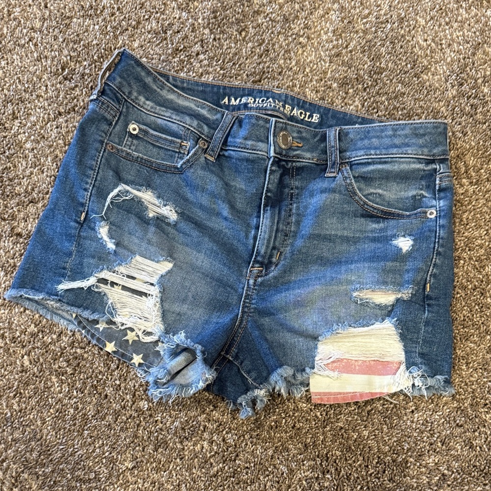 American Eagle Outfitters Hi-Rise Shortie Jean Shorts